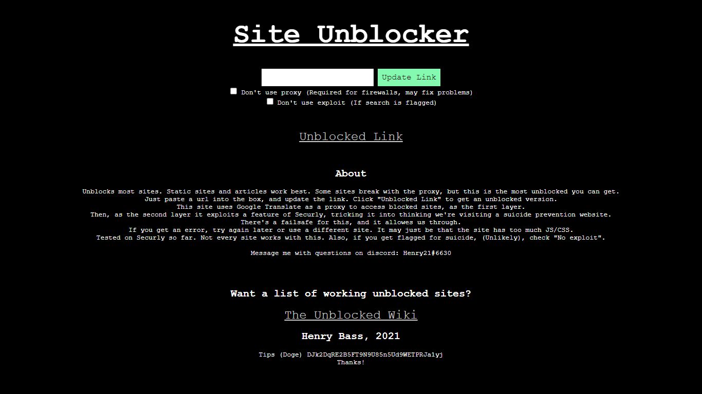 Site Unblocker - GitHub Pages